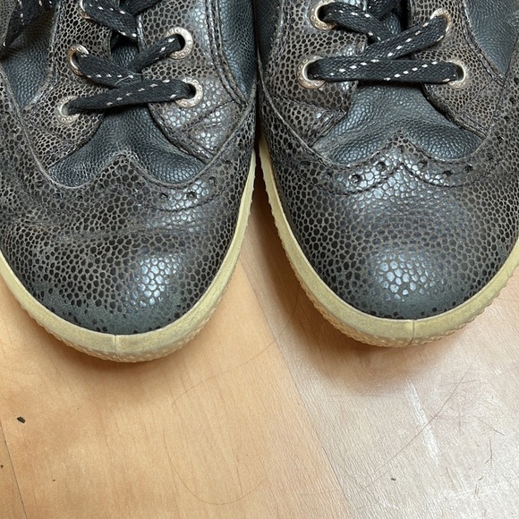 Ecco Women’s Street Lace brown pebbled leather golf shoes, size 10/10.5 - Picture 2 of 6